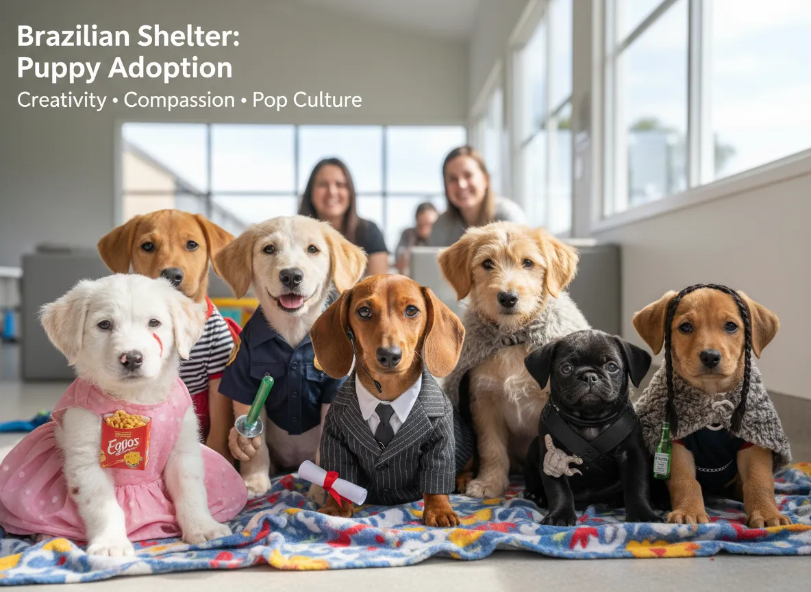 Brasiliansk Dyrehjem Kler Opp Valper som TV-figurer for å Øke Adopsjoner