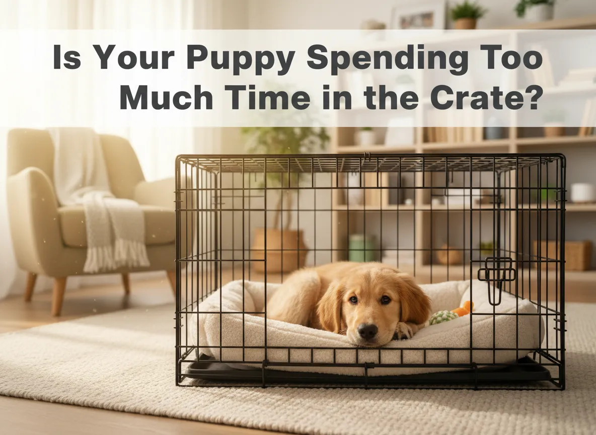 Tilbringer valpen din for mye tid i buret?