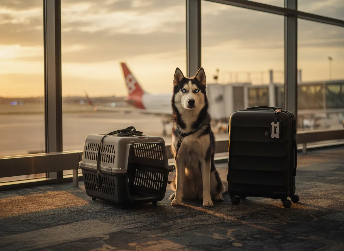 Navigering i flyselskapenes regler for å fly med hunden din