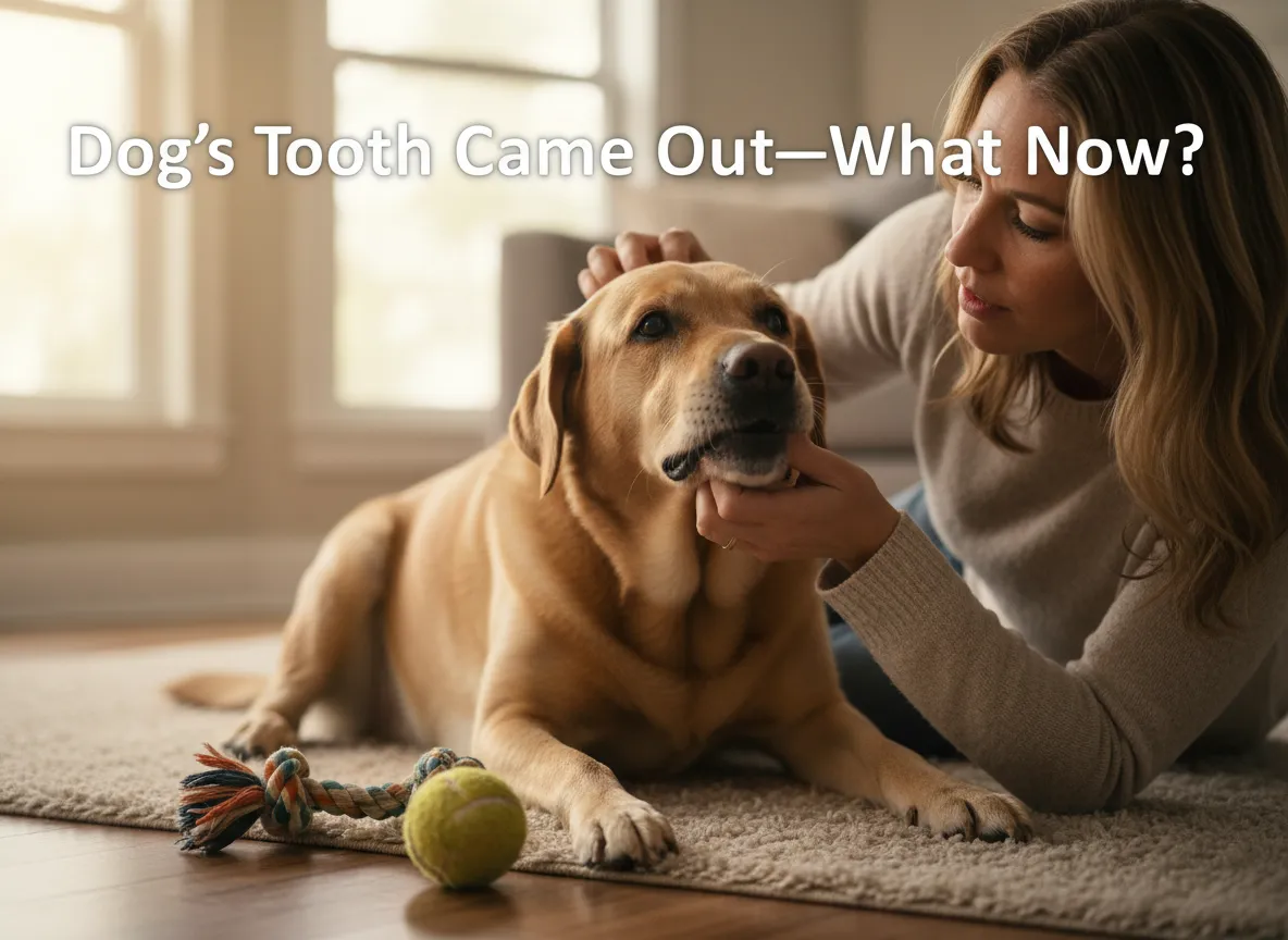 Hva du skal gjøre hvis hundens tann faller ut under lek